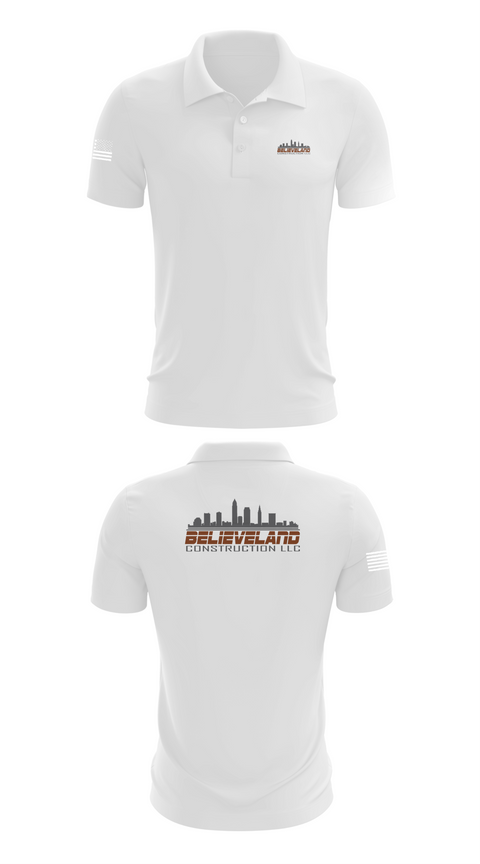 Short Sleeve Performance Polo, Believeland Construction LLC, , Teamtime, Team time, sublimation, custom sports apparel, team uniforms, spirit wear, spiritwear, sports uniforms, custom shirts, team store, custom team store, fundraiser sports, apparel fundraiser