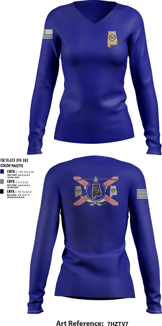 Womens Long Sleeve Vneck Shirt, Narco Nook, Police, Teamtime, Team time, sublimation, custom sports apparel, team uniforms, spirit wear, spiritwear, sports uniforms, custom shirts, team store, custom team store, fundraiser sports, apparel fundraiser