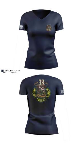 Womens Short Sleeve Vneck Shirt, Klein Fire 38, Fire Department, Teamtime, Team time, sublimation, custom sports apparel, team uniforms, spirit wear, spiritwear, sports uniforms, custom shirts, team store, custom team store, fundraiser sports, apparel fundraiser