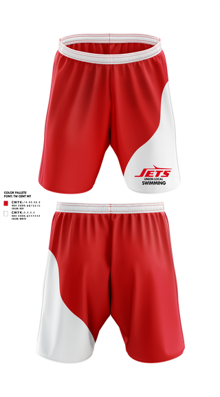 Athletic Shorts With Pockets, Union Local High School Swimming, Swimming, Teamtime, Team time, sublimation, custom sports apparel, team uniforms, spirit wear, spiritwear, sports uniforms, custom shirts, team store, custom team store, fundraiser sports, apparel fundraiser