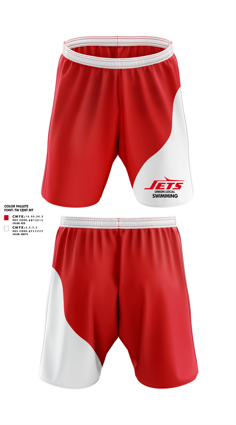 Athletic Shorts With Pockets, Union Local High School Swimming, Swimming, Teamtime, Team time, sublimation, custom sports apparel, team uniforms, spirit wear, spiritwear, sports uniforms, custom shirts, team store, custom team store, fundraiser sports, apparel fundraiser
