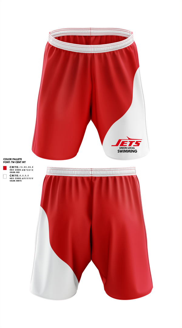 Athletic Shorts With Pockets, Union Local High School Swimming, Swimming, Teamtime, Team time, sublimation, custom sports apparel, team uniforms, spirit wear, spiritwear, sports uniforms, custom shirts, team store, custom team store, fundraiser sports, apparel fundraiser