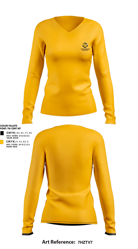 Womens Long Sleeve Vneck Shirt 1, Watkins Memorial High School Basketball, Women's Basketball, Teamtime, Team time, sublimation, custom sports apparel, team uniforms, spirit wear, spiritwear, sports uniforms, custom shirts, team store, custom team store, fundraiser sports, apparel fundraiser