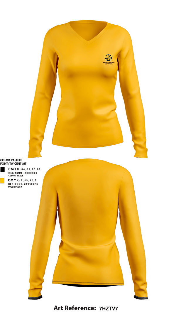 Womens Long Sleeve Vneck Shirt 1, Watkins Memorial High School Basketball, Women's Basketball, Teamtime, Team time, sublimation, custom sports apparel, team uniforms, spirit wear, spiritwear, sports uniforms, custom shirts, team store, custom team store, fundraiser sports, apparel fundraiser