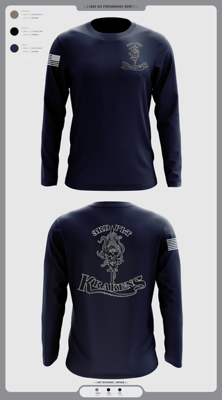 Long Sleeve Performance Shirt, 3RD PLT95TH CBRN3rd plt, Army, Teamtime, Team time, sublimation, custom sports apparel, team uniforms, spirit wear, spiritwear, sports uniforms, custom shirts, team store, custom team store, fundraiser sports, apparel fundraiser