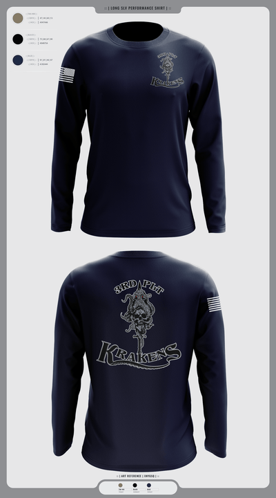 3RD PLT95TH CBRN 57596353 Long Sleeve Performance Shirt - 3