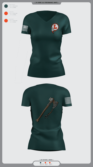 Women's Short Sleeve Vneck Shirt, Loudon NJROTC, Navy, Teamtime, Team time, sublimation, custom sports apparel, team uniforms, spirit wear, spiritwear, sports uniforms, custom shirts, team store, custom team store, fundraiser sports, apparel fundraiser