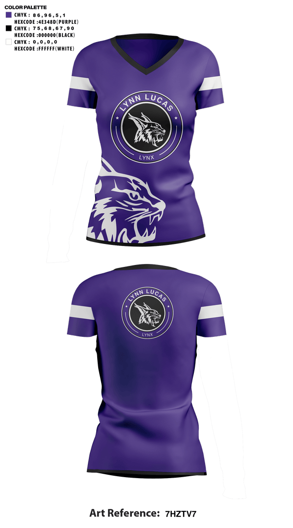 Womens Short Sleeve Vneck Shirt, Lynn Lucas Middle School Cheer, Cheer, Teamtime, Team time, sublimation, custom sports apparel, team uniforms, spirit wear, spiritwear, sports uniforms, custom shirts, team store, custom team store, fundraiser sports, apparel fundraiser