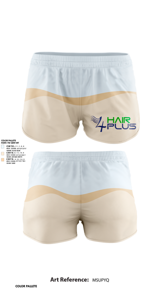 Womens Shorts, 4Hair Plus, , Teamtime, Team time, sublimation, custom sports apparel, team uniforms, spirit wear, spiritwear, sports uniforms, custom shirts, team store, custom team store, fundraiser sports, apparel fundraiser