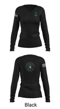 SOUTHSIDE CONCRETE 87978543 Women's Long Sleeve V-neck Shirt - 35