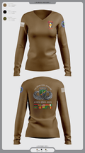 478th CA BN (A) 32204639 Women's Long Sleeve V-neck Shirt - 110