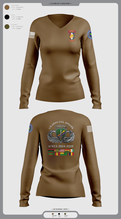 478th CA BN (A) 32204639 Women's Long Sleeve V-neck Shirt - 110