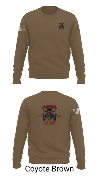Crew Neck Sweatshirt, 1st Cav 3rd BEB ACO “Outlaw”, , Teamtime, Team time, sublimation, custom sports apparel, team uniforms, spirit wear, spiritwear, sports uniforms, custom shirts, team store, custom team store, fundraiser sports, apparel fundraiser