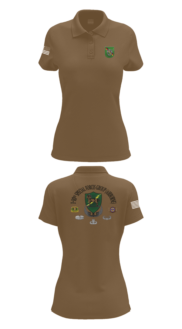 Womens Short Sleeve Performance Polo, 1-10 SFG FSC, Army, Teamtime, Team time, sublimation, custom sports apparel, team uniforms, spirit wear, spiritwear, sports uniforms, custom shirts, team store, custom team store, fundraiser sports, apparel fundraiser