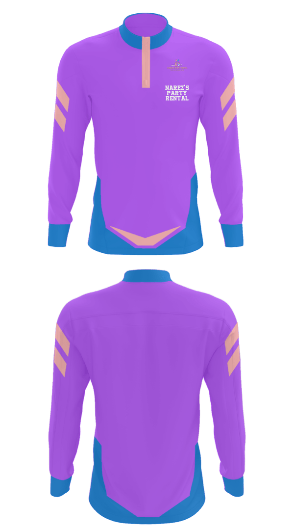 Quarter Zip Jacket, Narez's Party RentalNarez's Party Rental, , Teamtime, Team time, sublimation, custom sports apparel, team uniforms, spirit wear, spiritwear, sports uniforms, custom shirts, team store, custom team store, fundraiser sports, apparel fundraiser