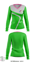 ERIE CO. BLOTTER 59740152 Women's Long Sleeve V-neck Shirt - 137
