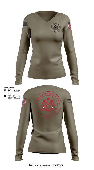 B.N.R.A 22892000 Women's Long Sleeve V-neck Shirt - 101