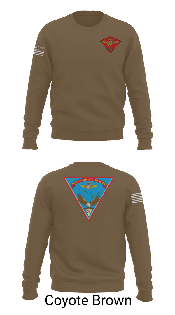 Crew Neck Sweatshirt, Marine Air Group 24, Marines, Teamtime, Team time, sublimation, custom sports apparel, team uniforms, spirit wear, spiritwear, sports uniforms, custom shirts, team store, custom team store, fundraiser sports, apparel fundraiser