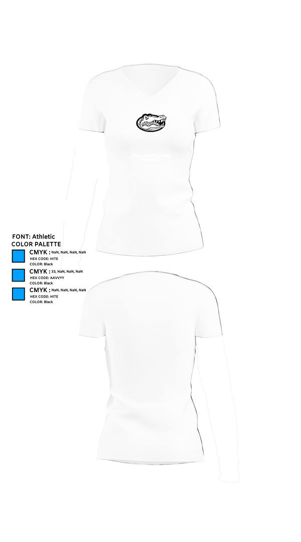 Womens Short Sleeve Vneck Shirt, Spring Creek High School Basketball, Men's Basketball, Teamtime, Team time, sublimation, custom sports apparel, team uniforms, spirit wear, spiritwear, sports uniforms, custom shirts, team store, custom team store, fundraiser sports, apparel fundraiser