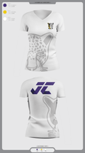 Jacksonville College Cross Country 48639105 Women's Short Sleeve V-neck Shirt - 6