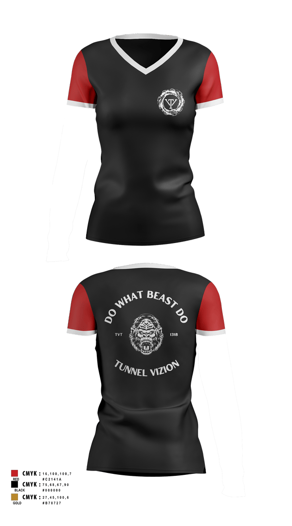 Womens Short Sleeve Vneck Shirt, TUNNEL VIZION, Spirit Store, Teamtime, Team time, sublimation, custom sports apparel, team uniforms, spirit wear, spiritwear, sports uniforms, custom shirts, team store, custom team store, fundraiser sports, apparel fundraiser
