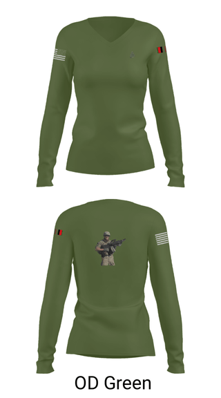 Womens Long Sleeve Vneck Shirt, MS ADT SECFOR, Army, Teamtime, Team time, sublimation, custom sports apparel, team uniforms, spirit wear, spiritwear, sports uniforms, custom shirts, team store, custom team store, fundraiser sports, apparel fundraiser