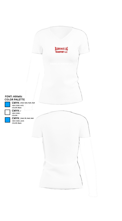 Ramirez Ag Transport llc 10846146 Women's Short Sleeve V-neck Shirt - 18