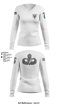 Army Paratroopers Brand 37427971 Women's Long Sleeve V-neck Shirt -1 2