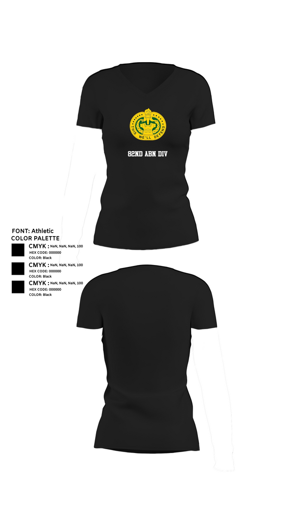 Womens Short Sleeve Vneck Shirt, 82nd ABN div, , Teamtime, Team time, sublimation, custom sports apparel, team uniforms, spirit wear, spiritwear, sports uniforms, custom shirts, team store, custom team store, fundraiser sports, apparel fundraiser