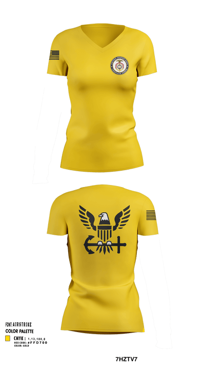 Chaplain Corp 11423583 Women's Short Sleeve V-neck Shirt - 113