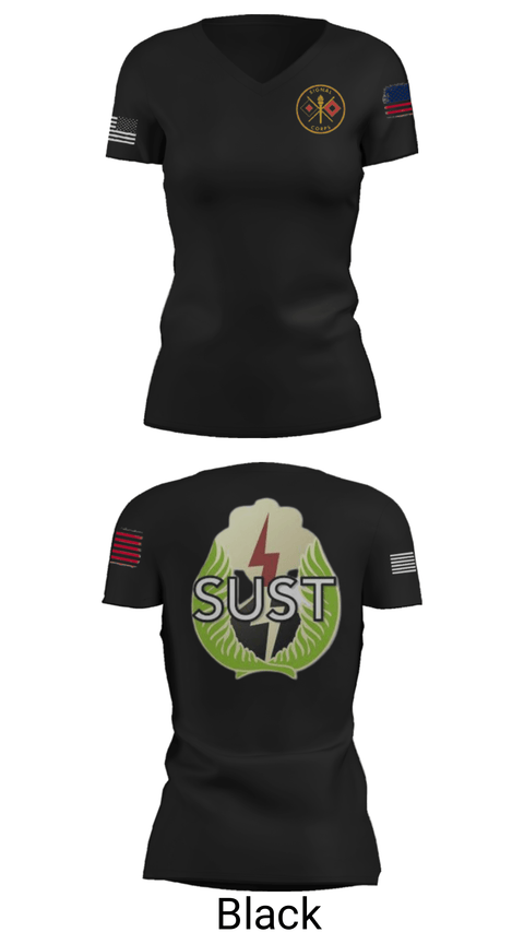 Women's Short Sleeve Vneck Shirt, 25th Infantry Division Sustainment Brigade, Army, Teamtime, Team time, sublimation, custom sports apparel, team uniforms, spirit wear, spiritwear, sports uniforms, custom shirts, team store, custom team store, fundraiser sports, apparel fundraiser