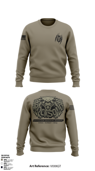 Crew Neck Sweatshirt, , Army, Teamtime, Team time, sublimation, custom sports apparel, team uniforms, spirit wear, spiritwear, sports uniforms, custom shirts, team store, custom team store, fundraiser sports, apparel fundraiser