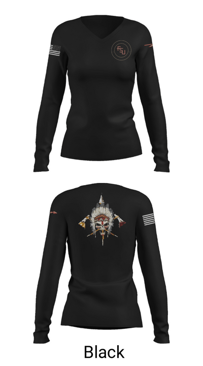 Seminole Battalion 90805231 Women's Long Sleeve V-neck Shirt - 37