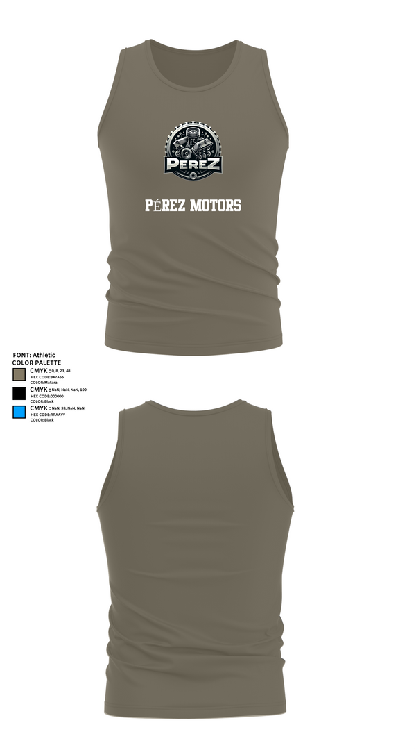 Tank Top, PÉREZ MOTORS, , Teamtime, Team time, sublimation, custom sports apparel, team uniforms, spirit wear, spiritwear, sports uniforms, custom shirts, team store, custom team store, fundraiser sports, apparel fundraiser
