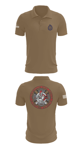 Short Sleeve Performance Polo, GFR Station 3, Fire Department, Teamtime, Team time, sublimation, custom sports apparel, team uniforms, spirit wear, spiritwear, sports uniforms, custom shirts, team store, custom team store, fundraiser sports, apparel fundraiser