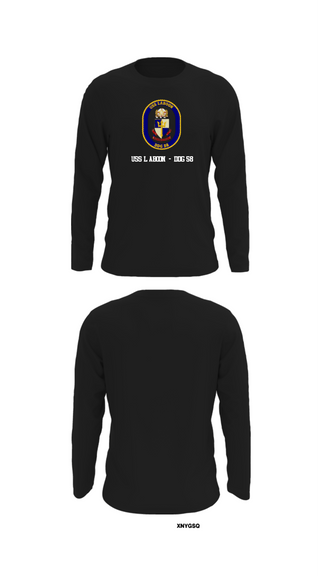 Long Sleeve Performance Shirt, USS LABOON - DDG 58, Navy, Teamtime, Team time, sublimation, custom sports apparel, team uniforms, spirit wear, spiritwear, sports uniforms, custom shirts, team store, custom team store, fundraiser sports, apparel fundraiser