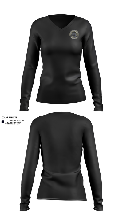 Overwatch Defense International 38447114 Women's Long Sleeve V-neck Shirt - 10