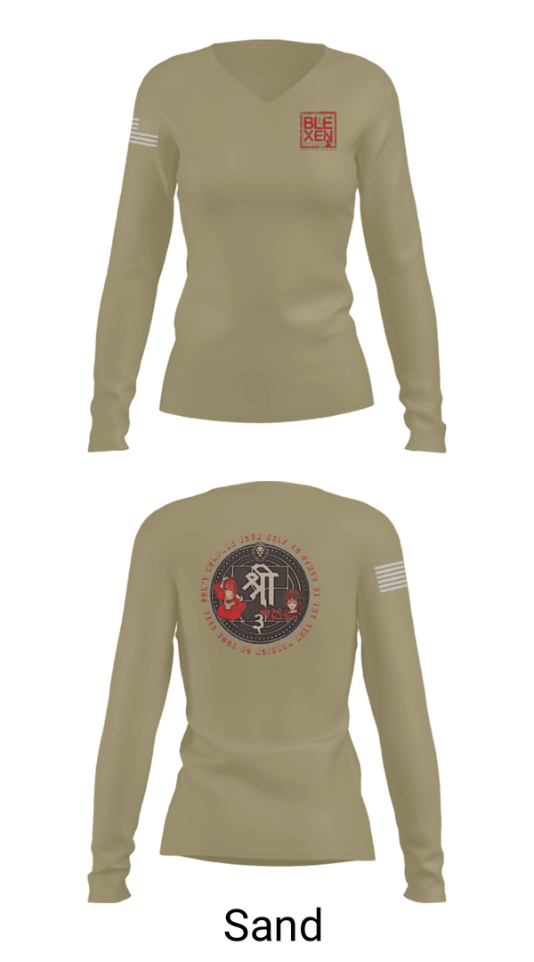Women's Long Sleeve Vneck Shirt, Blexen69, , Teamtime, Team time, sublimation, custom sports apparel, team uniforms, spirit wear, spiritwear, sports uniforms, custom shirts, team store, custom team store, fundraiser sports, apparel fundraiser