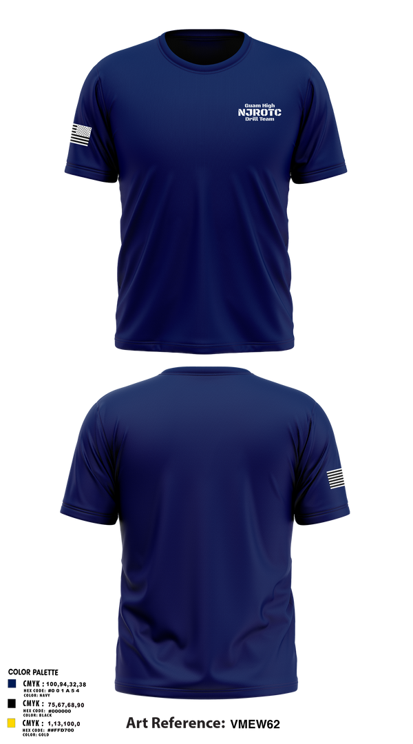 Old School Cotton Feel Shirt, Guam High NJROTC Drill Team, , Teamtime, Team time, sublimation, custom sports apparel, team uniforms, spirit wear, spiritwear, sports uniforms, custom shirts, team store, custom team store, fundraiser sports, apparel fundraiser