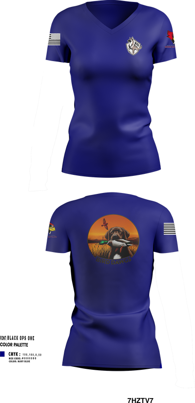 Bird dawgs Women's Short Sleeve V-neck Shirt - 254