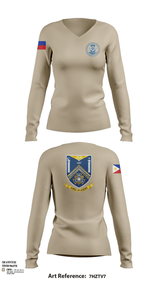 Womens Long Sleeve Vneck Shirt, 718 CES, Air Force, Teamtime, Team time, sublimation, custom sports apparel, team uniforms, spirit wear, spiritwear, sports uniforms, custom shirts, team store, custom team store, fundraiser sports, apparel fundraiser