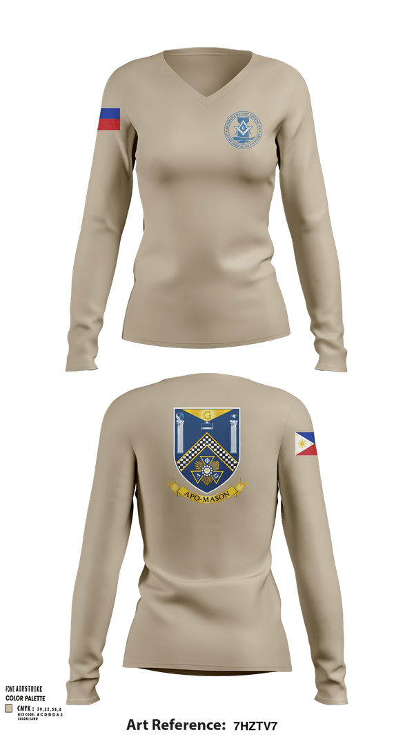 Womens Long Sleeve Vneck Shirt, 718 CES, Air Force, Teamtime, Team time, sublimation, custom sports apparel, team uniforms, spirit wear, spiritwear, sports uniforms, custom shirts, team store, custom team store, fundraiser sports, apparel fundraiser