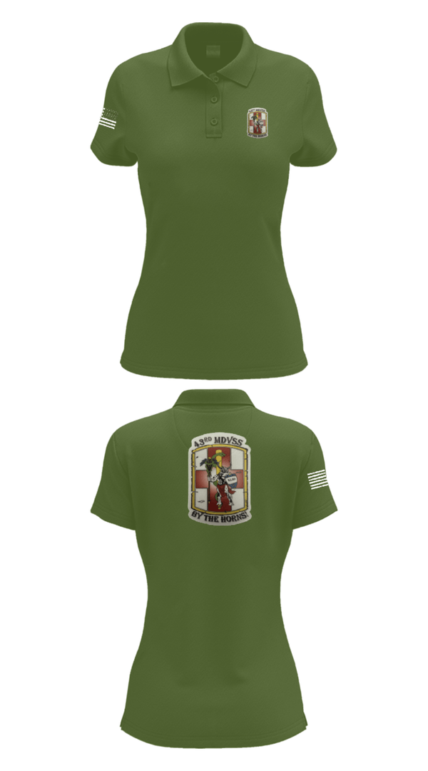Womens Short Sleeve Performance Polo, 43rd Medical Detachment, , Teamtime, Team time, sublimation, custom sports apparel, team uniforms, spirit wear, spiritwear, sports uniforms, custom shirts, team store, custom team store, fundraiser sports, apparel fundraiser