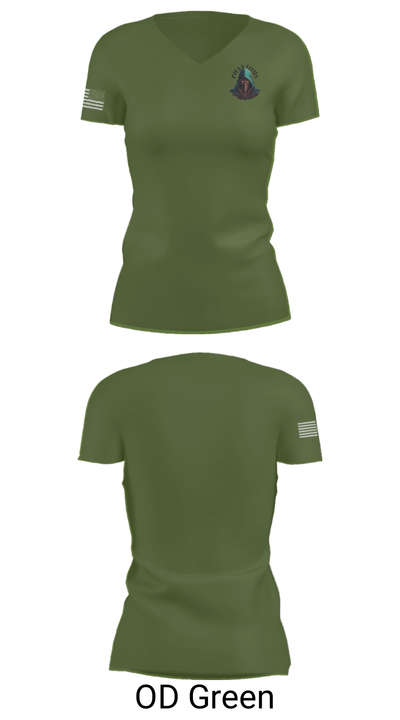 2nd Platoon Charlie Battery 5-4 81047284 Women's Short Sleeve V-neck Shirt - 48