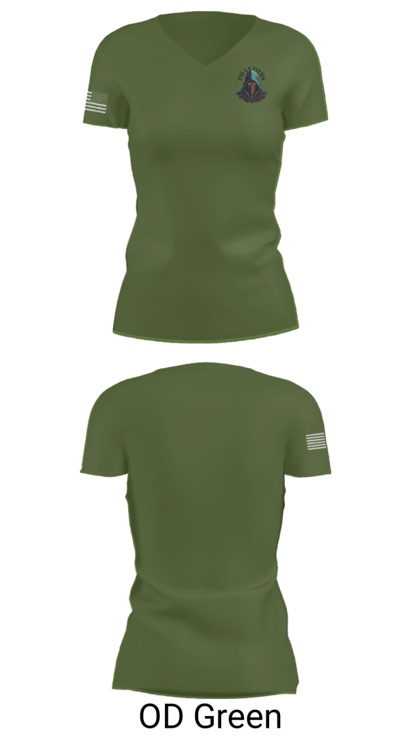 Womens Short Sleeve Vneck Shirt, 2nd Platoon Charlie Battery 5-4, Army, Teamtime, Team time, sublimation, custom sports apparel, team uniforms, spirit wear, spiritwear, sports uniforms, custom shirts, team store, custom team store, fundraiser sports, apparel fundraiser