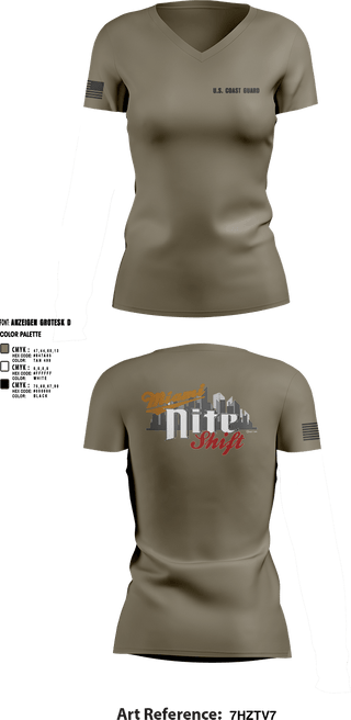 Womens Short Sleeve Vneck Shirt, Air Station Miami, Coast Guard, Teamtime, Team time, sublimation, custom sports apparel, team uniforms, spirit wear, spiritwear, sports uniforms, custom shirts, team store, custom team store, fundraiser sports, apparel fundraiser