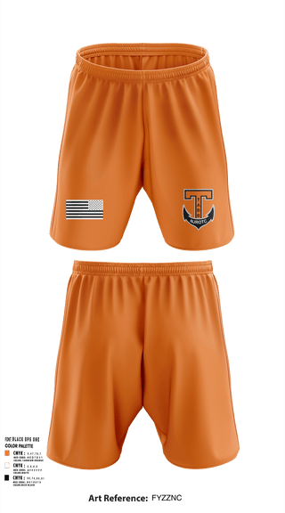 Athletic Shorts With Pockets, Tabb NJROTC, Navy, Teamtime, Team time, sublimation, custom sports apparel, team uniforms, spirit wear, spiritwear, sports uniforms, custom shirts, team store, custom team store, fundraiser sports, apparel fundraiser