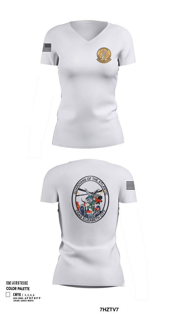 Womens Short Sleeve Vneck Shirt, Air Station Elizabeth City, , Teamtime, Team time, sublimation, custom sports apparel, team uniforms, spirit wear, spiritwear, sports uniforms, custom shirts, team store, custom team store, fundraiser sports, apparel fundraiser