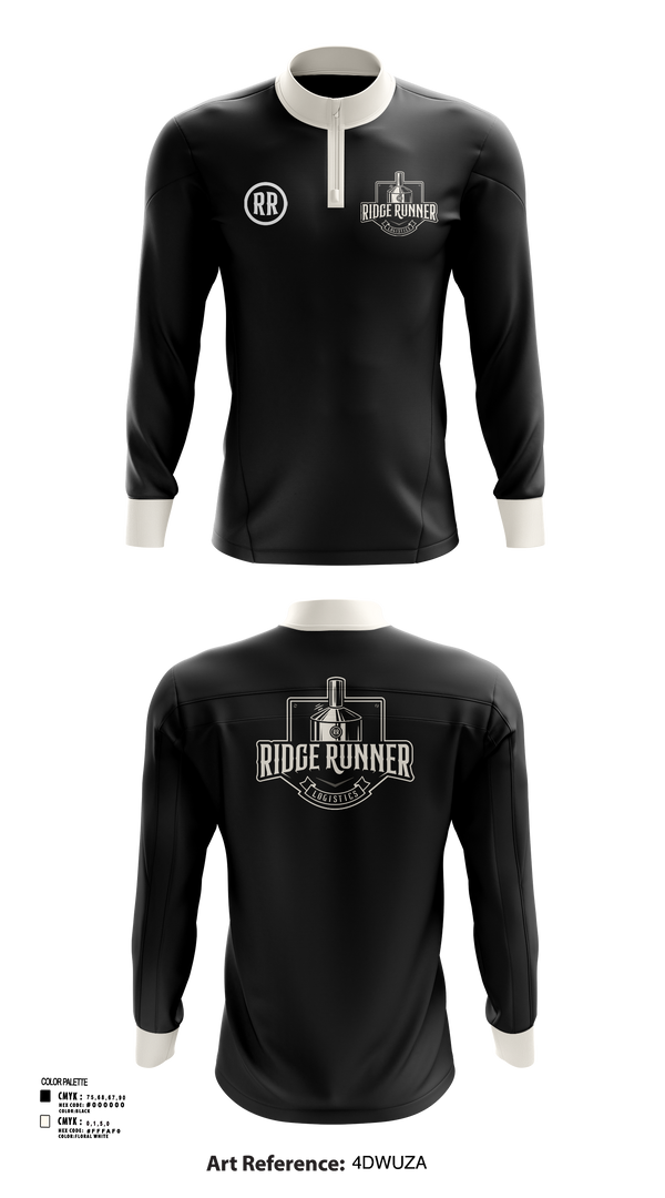 Quarter Zip Jacket, RidgeRunner Logistics, , Teamtime, Team time, sublimation, custom sports apparel, team uniforms, spirit wear, spiritwear, sports uniforms, custom shirts, team store, custom team store, fundraiser sports, apparel fundraiser