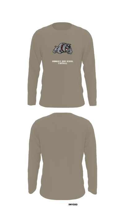 Okmulgee High School Football 68163660 Long Sleeve Performance Shirt - 32